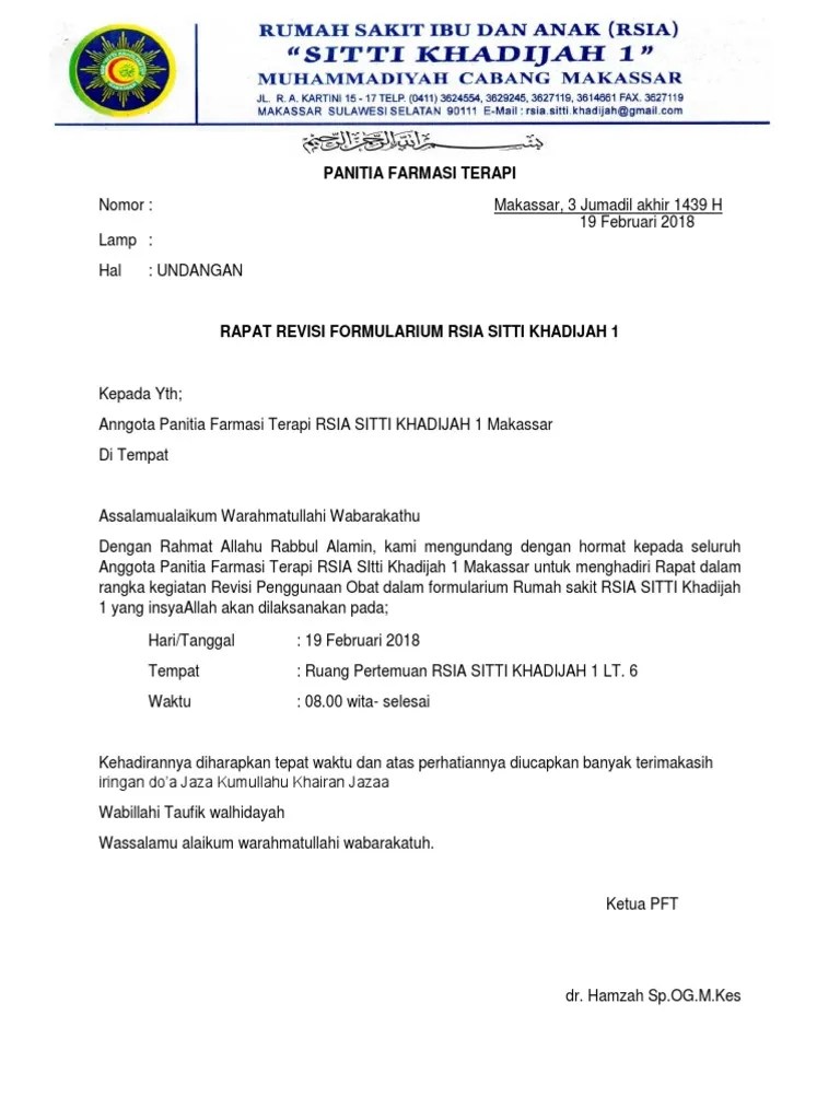 Top Pdf Surat Undangan Rapat Awal Tahun 123dok 