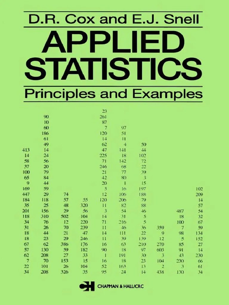 Pub Applied Statistics Principles And Examples | PDF | Data Analysis ...