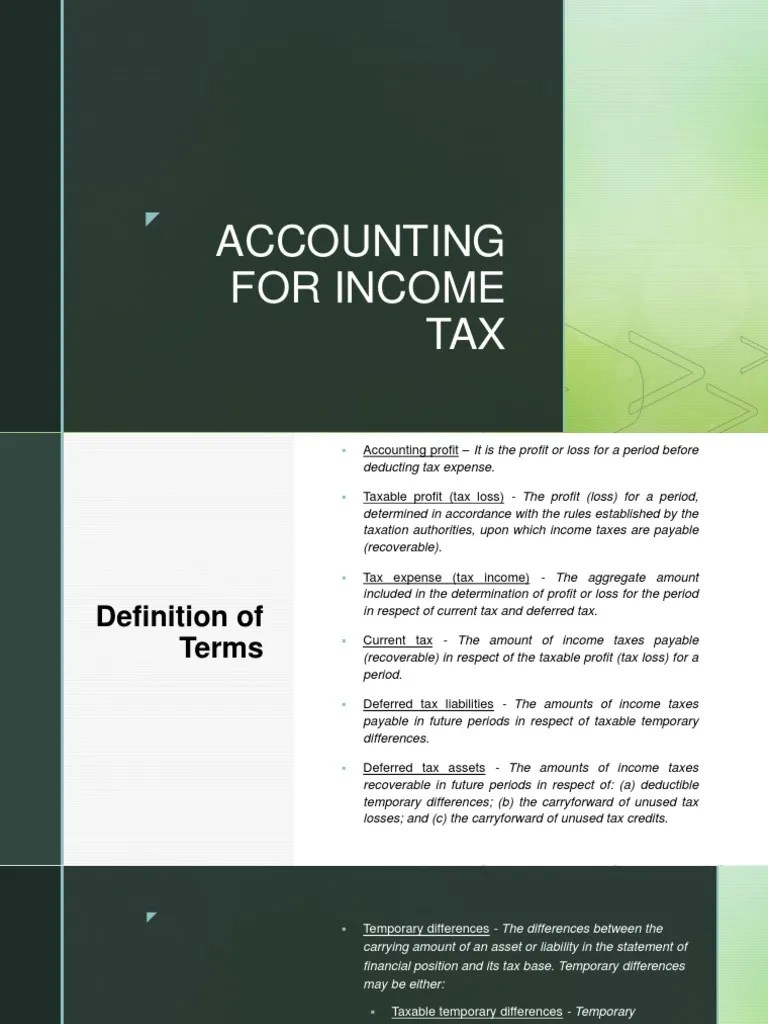 Accounting For Income Tax | PDF | Deferred Tax | Tax Expense