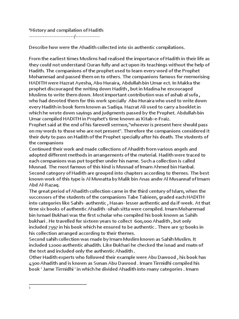 The Six Authentic Hadith Collections: A Comprehensive Look At The Development And Classification ...