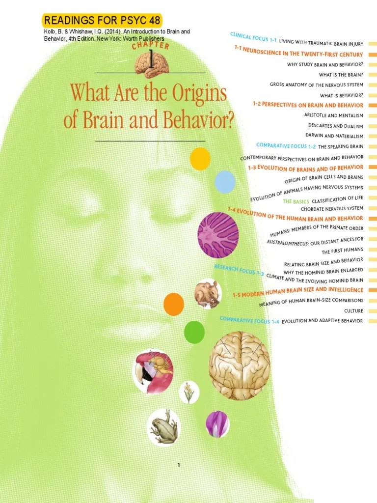 Kolb Whishaw 2014 Origins Of Brain And Behavior PDF | PDF | Central ...