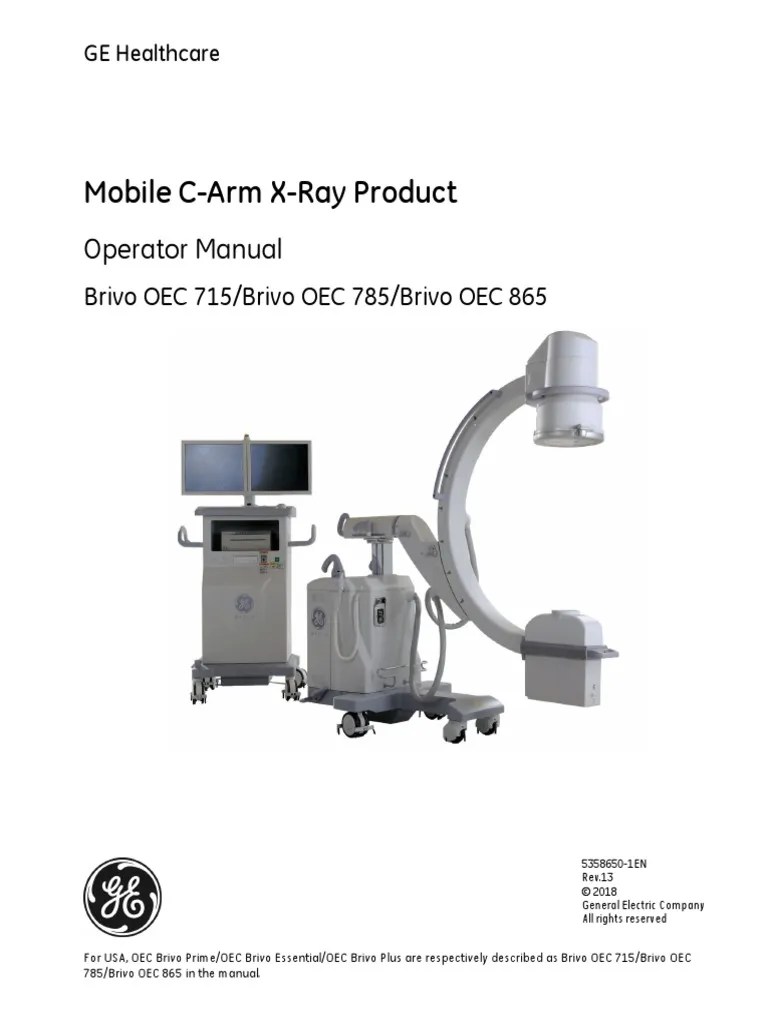 In a previous communication ge … GE OEC Brivo 715 785 865 Operator Manual - UM - 5358650-1EN - 13 | PDF