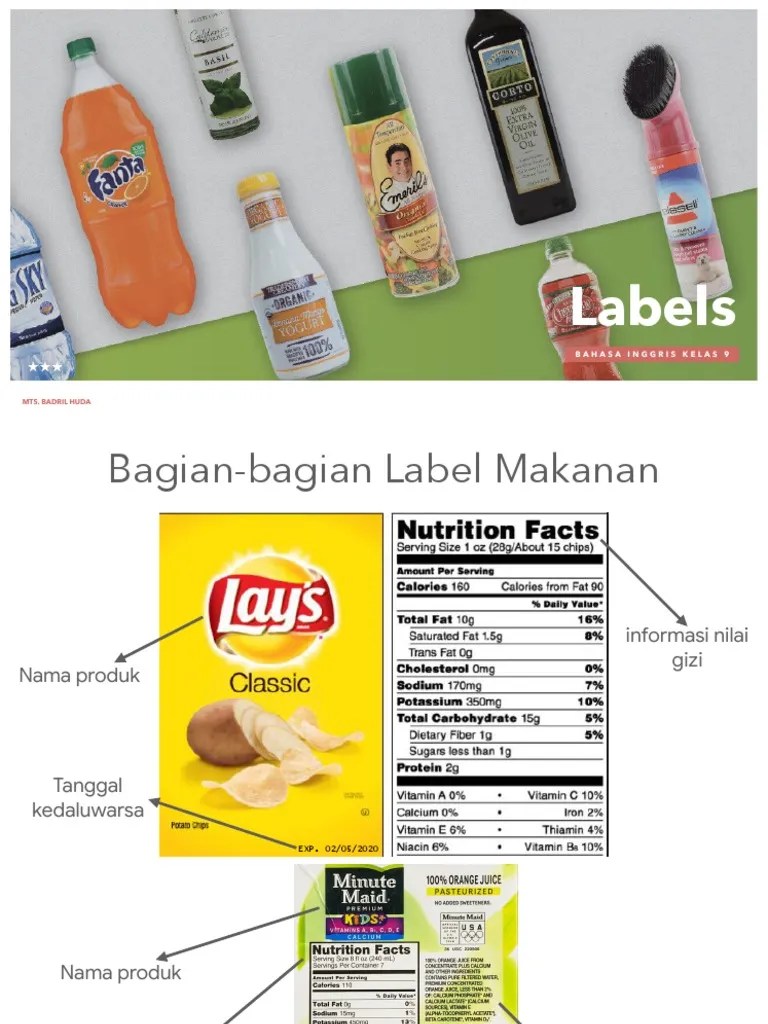 Pengertian label produk dan contoh soal dalam bahasa inggris. Contoh Label Produk Makanan Dalam Bahasa Inggris Dengan