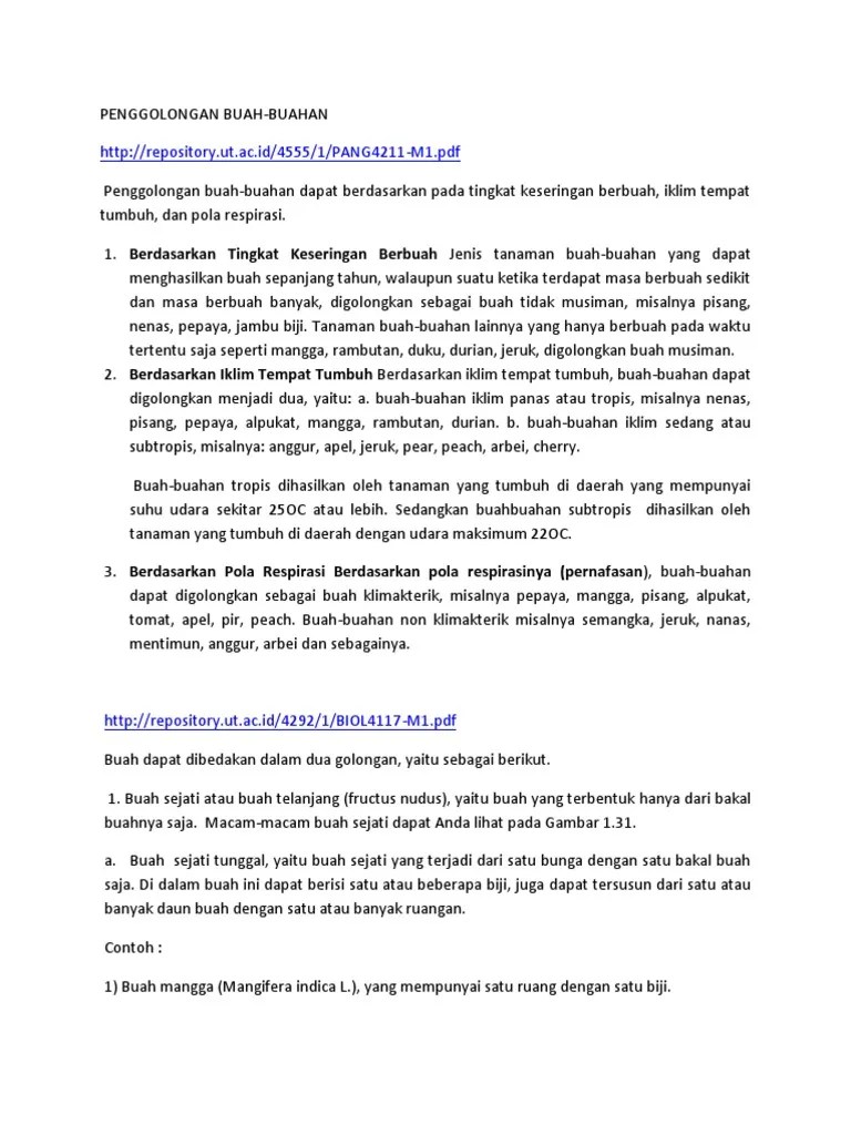 Penggolongan Buah | PDF