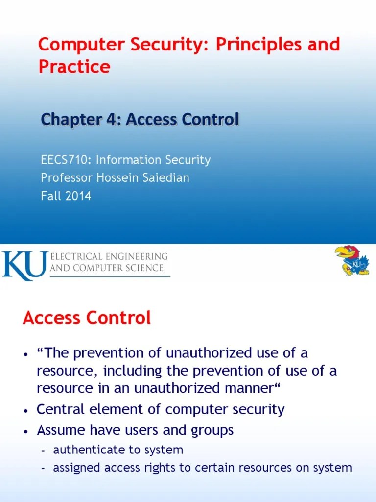 Access Control Principles And Models Explained | PDF | Computer Access ...