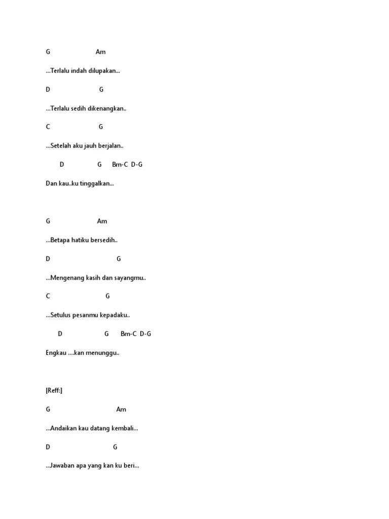 Lirik Dan Chord Lagu Koes Plus Andaikan Kau Datang Kembali