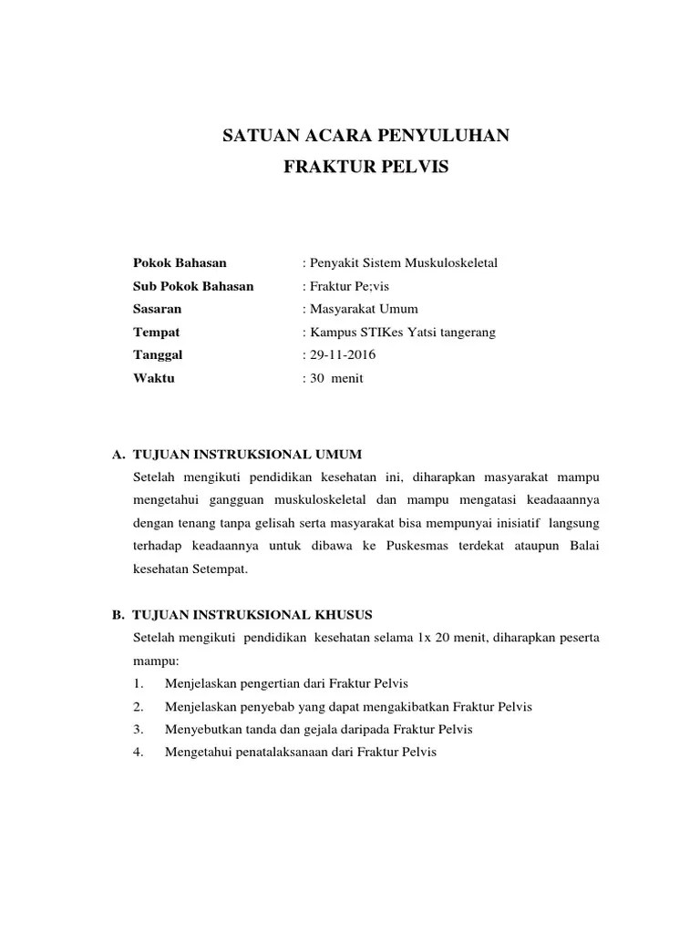 SAP Fraktur Pelvis | PDF