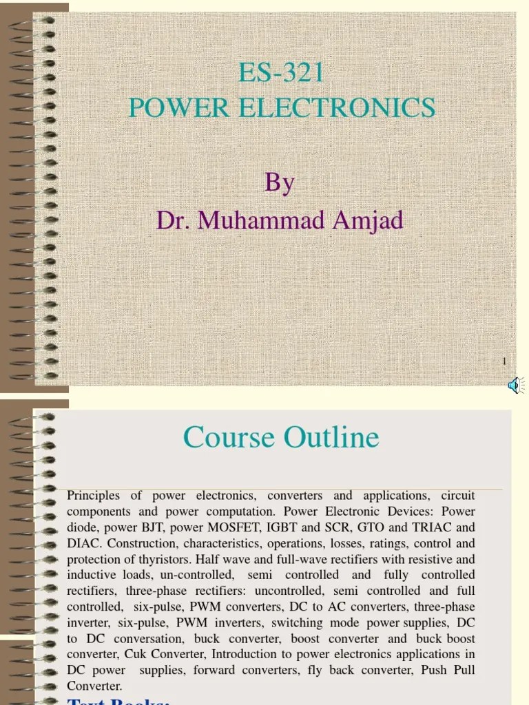 Lecture - 1 Introduction To Power Electronics | PDF | Power Electronics ...