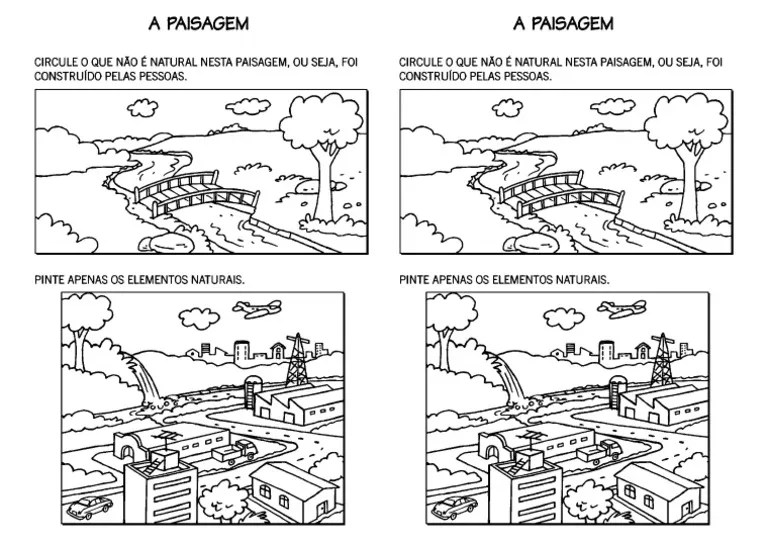 Atividade De Geografia - Paisagem | PDF