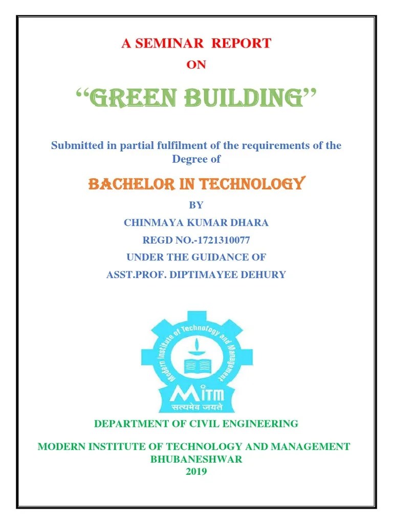 Final Report On Green Building | PDF | Green Building | Solar Power