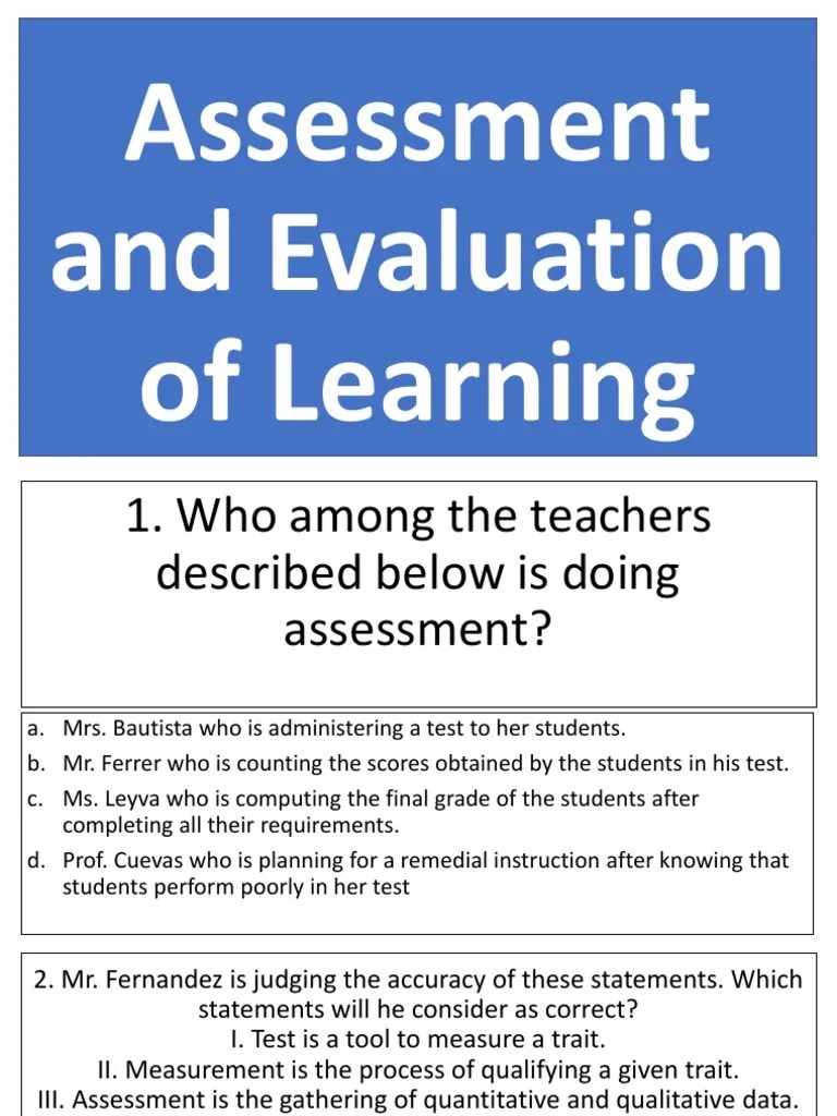 Assessmentand Evaluating Of Learning | Download Free PDF | Educational Assessment | Rubric ...