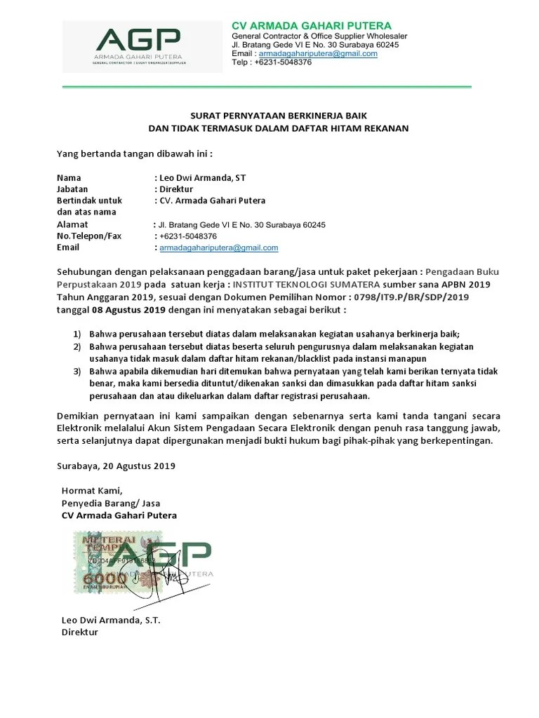 Surat Pernyataan | PDF