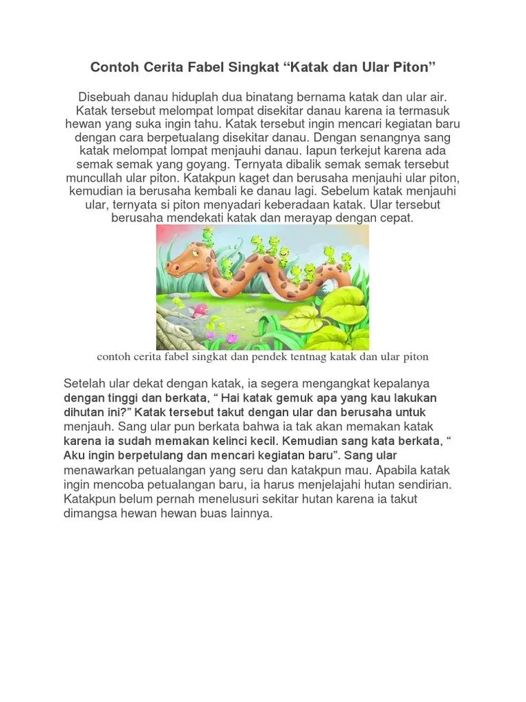 Contoh legenda cerita rakyat lutung kasarung. Contoh Cerita Fabel Singkat Pdf