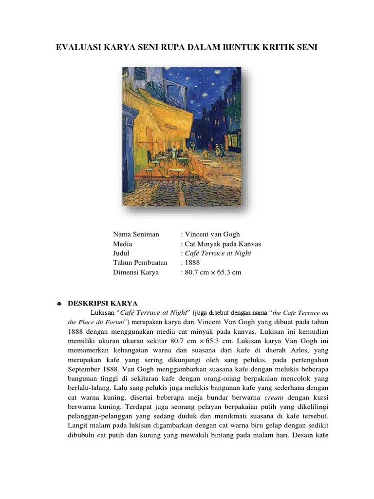 Contoh Tulisan Kritik Karya Seni Rupa 