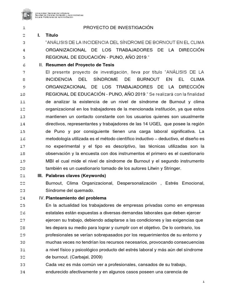 Sindrome De Burnout | PDF | Burnout Ocupacional | Estrés (biología)