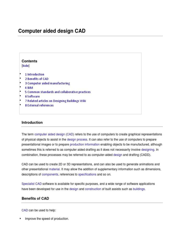 Computer Aided Design | PDF | Computer Aided Design | Building ...