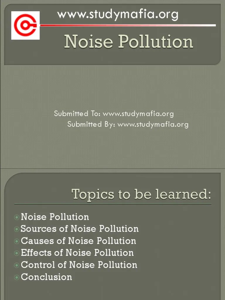 Noise Pollution | PDF | Hearing Loss | Pollution