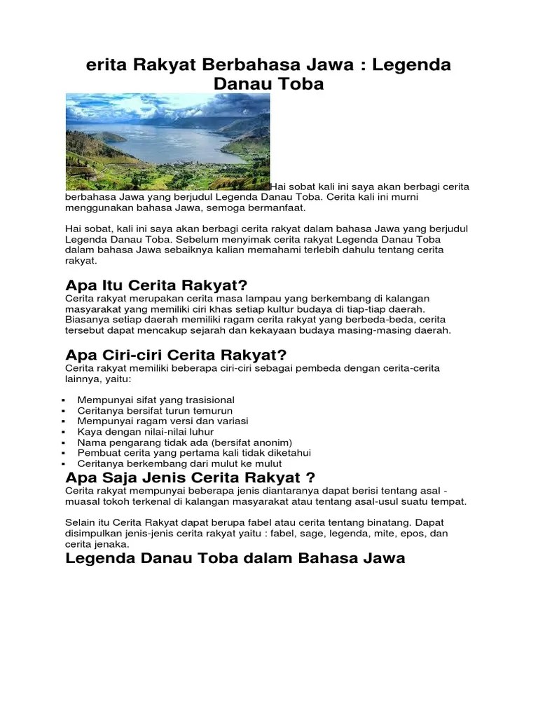 Lengkap dengan terjemahanya dalam bahasa indonesia. Bahasa Jawa Pdf