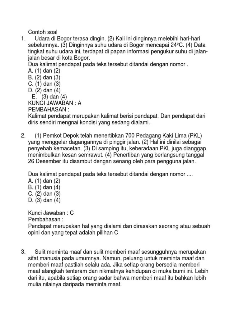 Contoh Soal UN SMA Bahasa Indonesia Dan Pembahasan | PDF