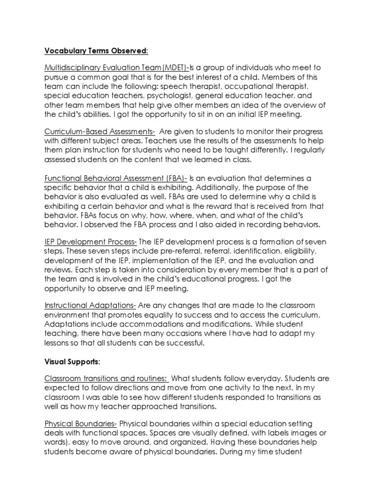 Special Education Checklist | PDF | Individualized Education Program ...