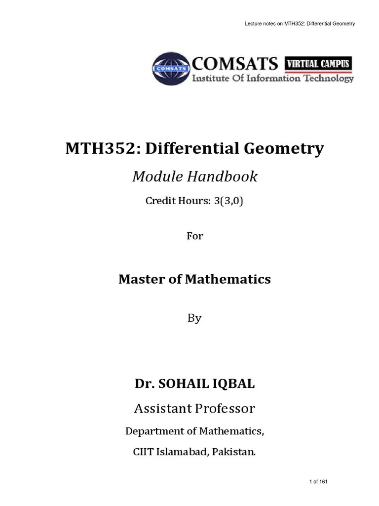 Differential Geometry | PDF | Differential Form | Derivative