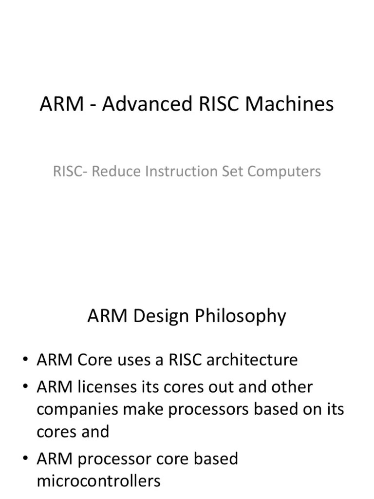 Advanced Risc Machiners | PDF | Arm Architecture | Central Processing Unit