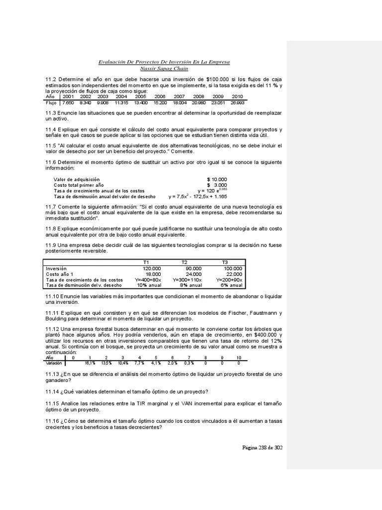 238 - PDFsam - (PD) Documentos - Evaluacion De Los Proyectos De Inversion | PDF | Inversiones ...