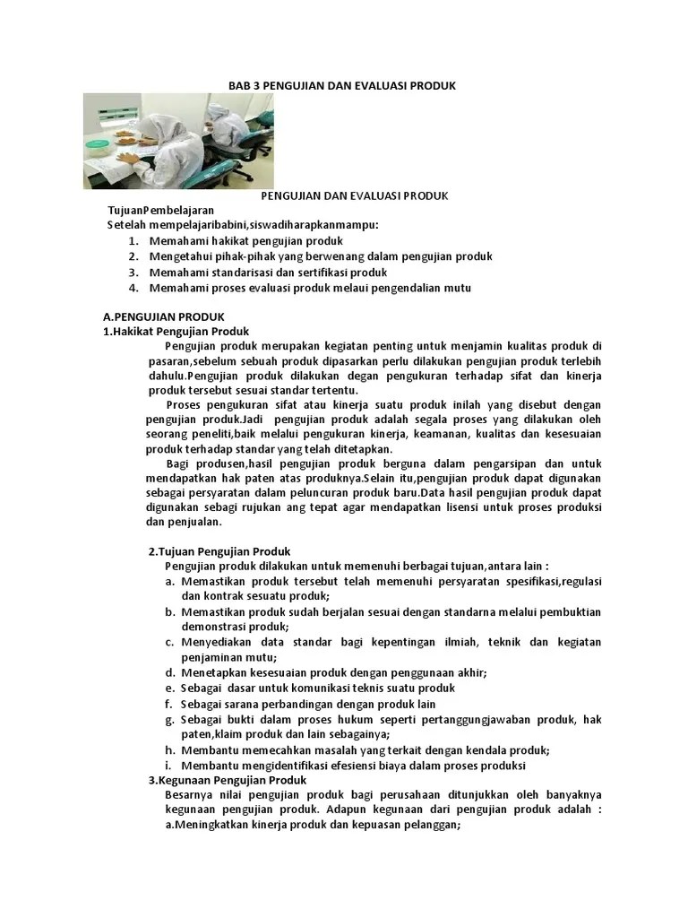 Bab 3 Pengujian Dan Evaluasi Produk | PDF