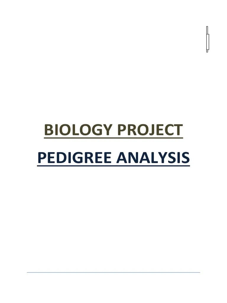 Biology Project Pedigree Analysis Class 12 | PDF | Allele | Dominance (Genetics)