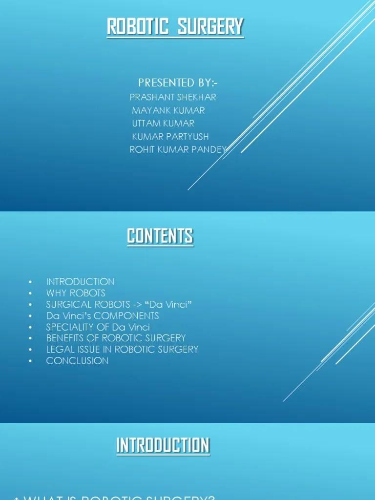 Robotic Surgery | PDF | Surgery | Robotics