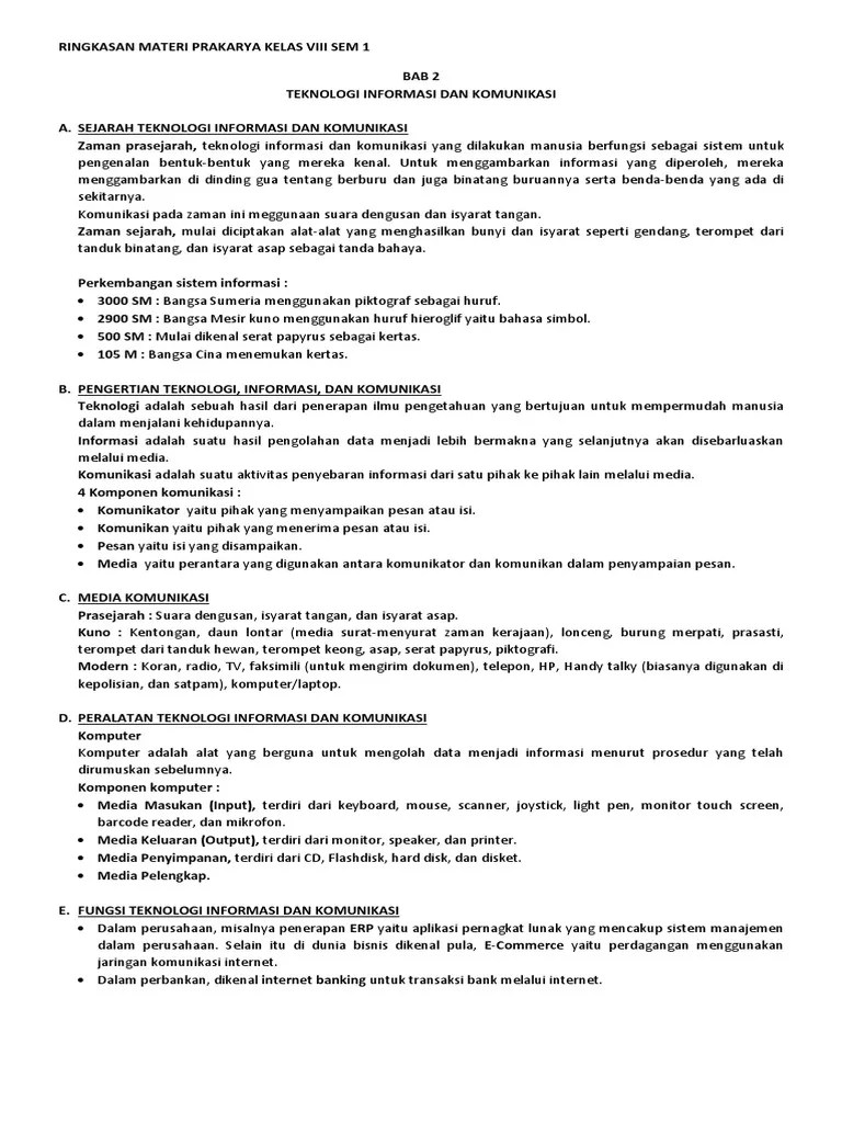 Materi Prakarya Tik | PDF