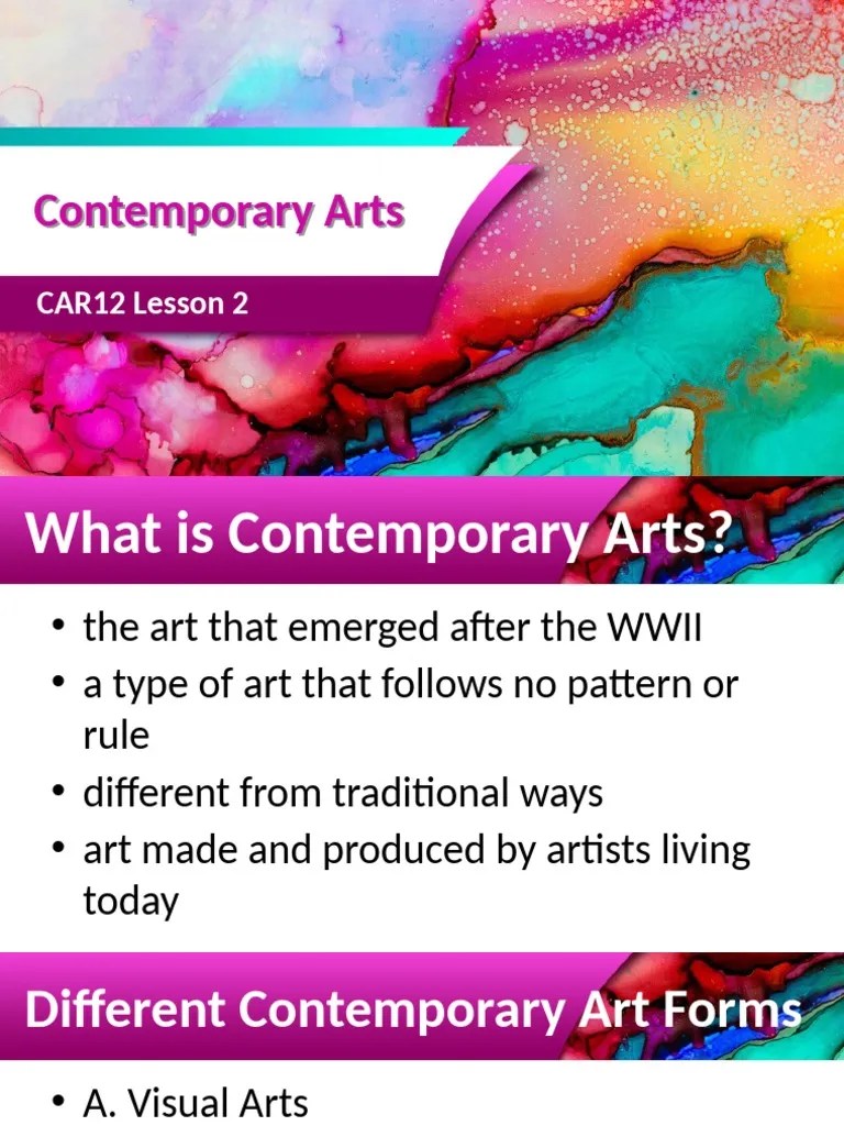 Lesson 2 Contemporary Art | PDF | Paintings | Art Media
