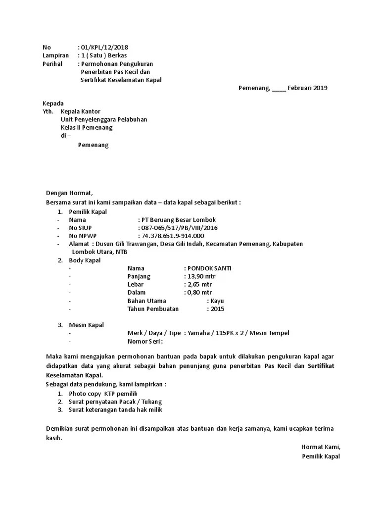 Surat Kapal | PDF