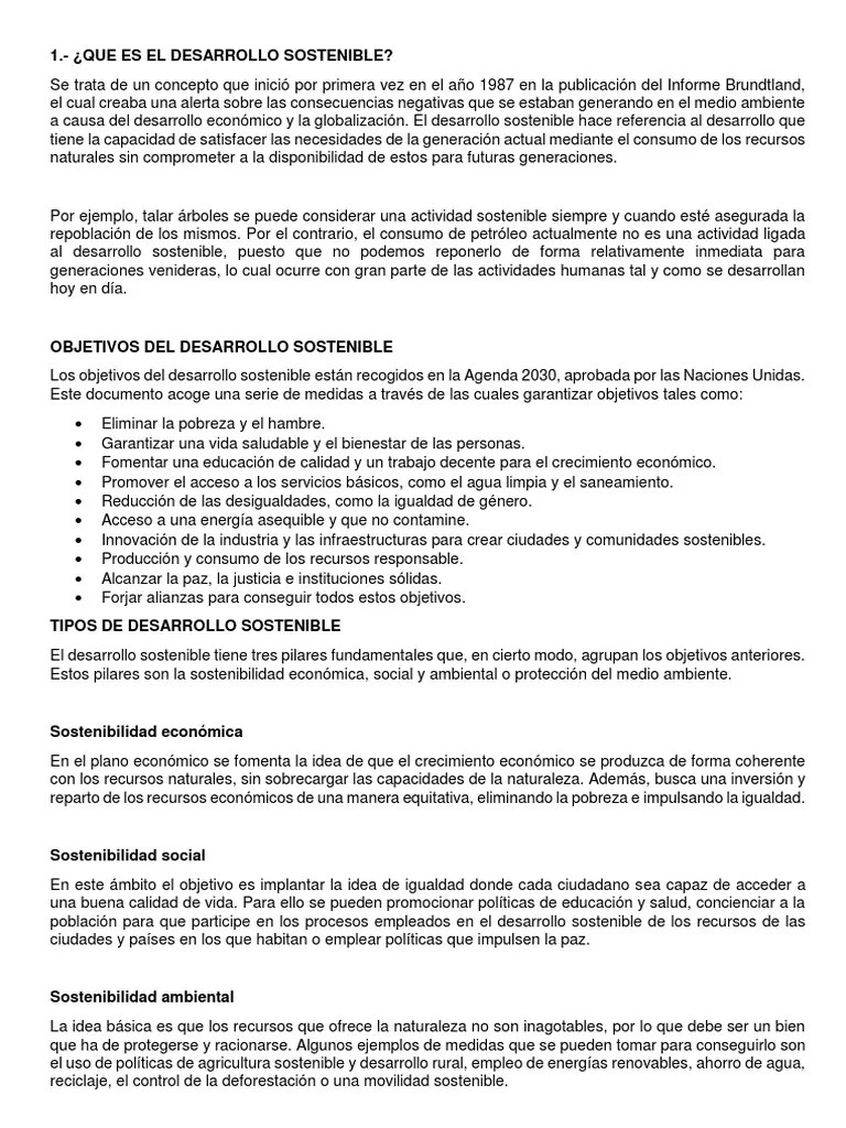 Desarrollo Sostenible | PDF | Desarrollo Sostenible | Sustentabilidad