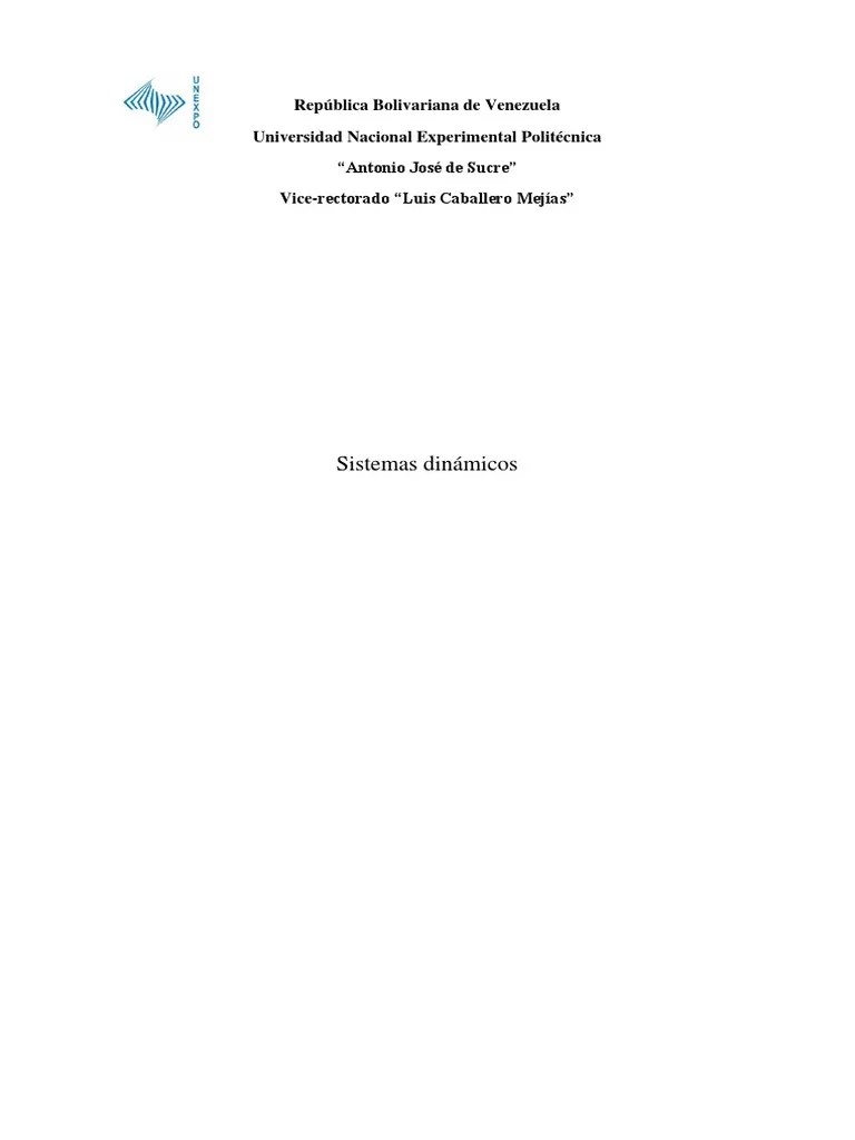 Sistemas Dinamicos | PDF | Ecuaciones | Sistema De Control