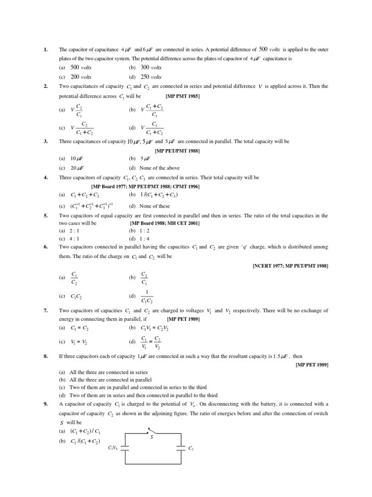 Calculate Total Capacitance Of Complex Capacitor Circuit Pdf Series - Professional HD Dark Patterns | Free Download