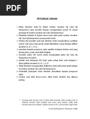 Contoh soal psikotes logika aritmatika 24 20 16 12 pola jawabannya. Soal Try Out Fisioterapi 1 Pdf