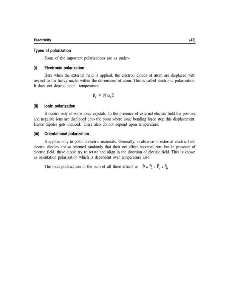 Types Of Polarization | PDF