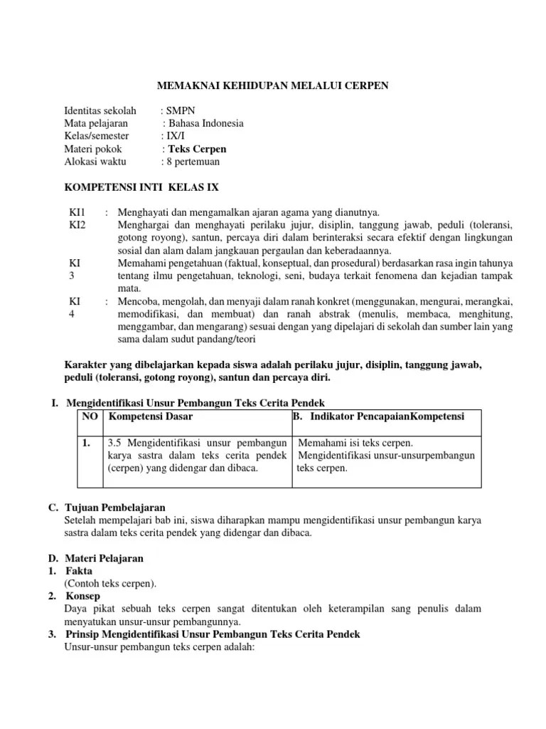Memaknai Kehidupan Melalui Cerpen | PDF