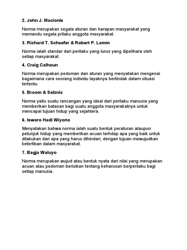 Pengertian Dan Wujud Norma Sosial Pdf Gaya Hidup