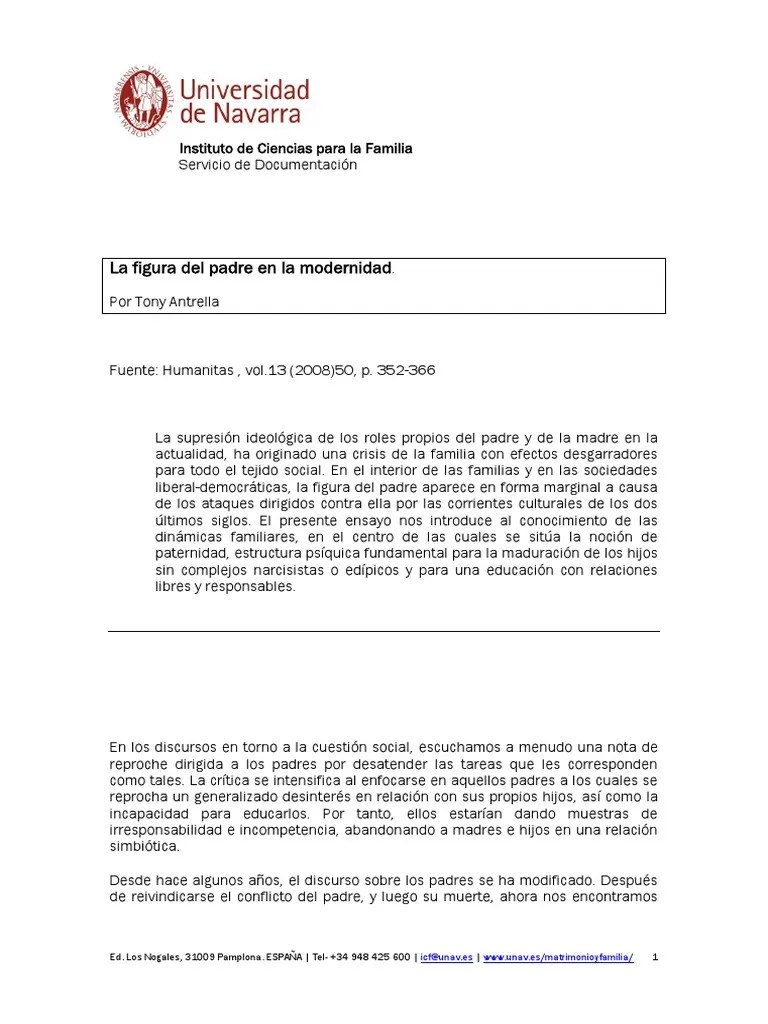 La Figura Del Padre En La Modernidad | PDF | Familia | Homosexualidad