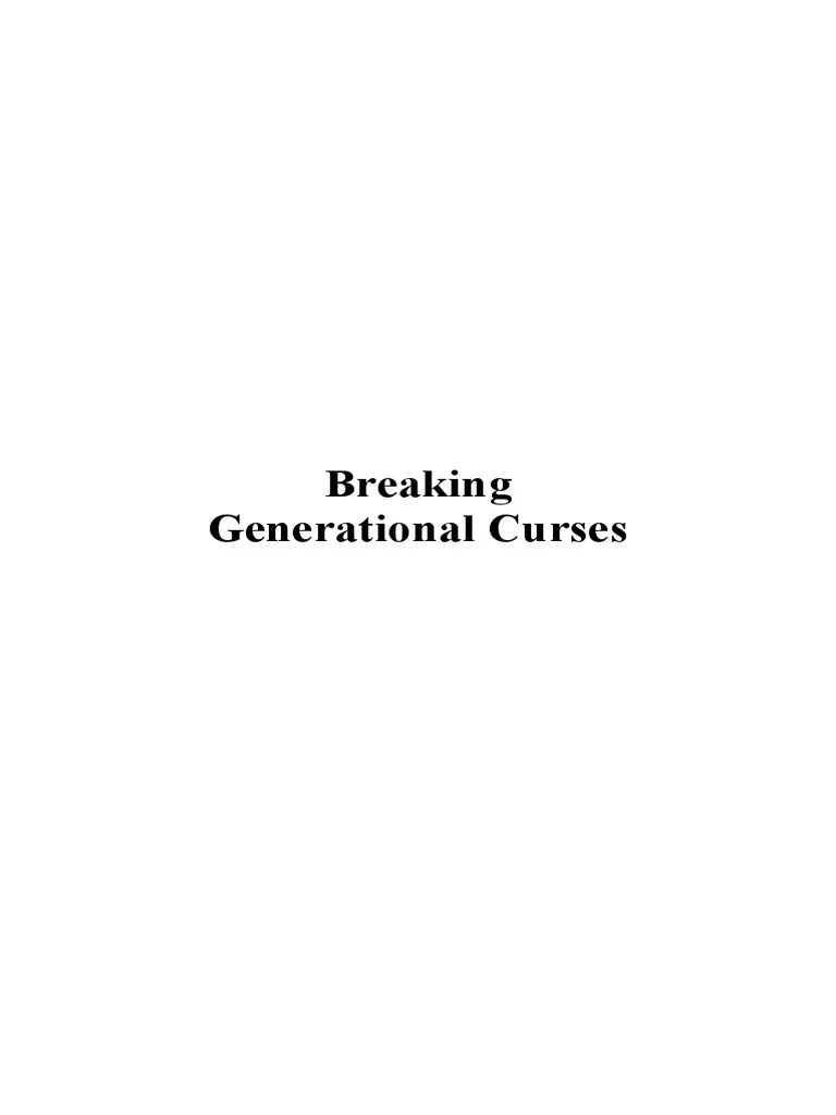 G Breaking Generational Curses Final1 PDF | Download Free PDF | Adam And Eve | Demons