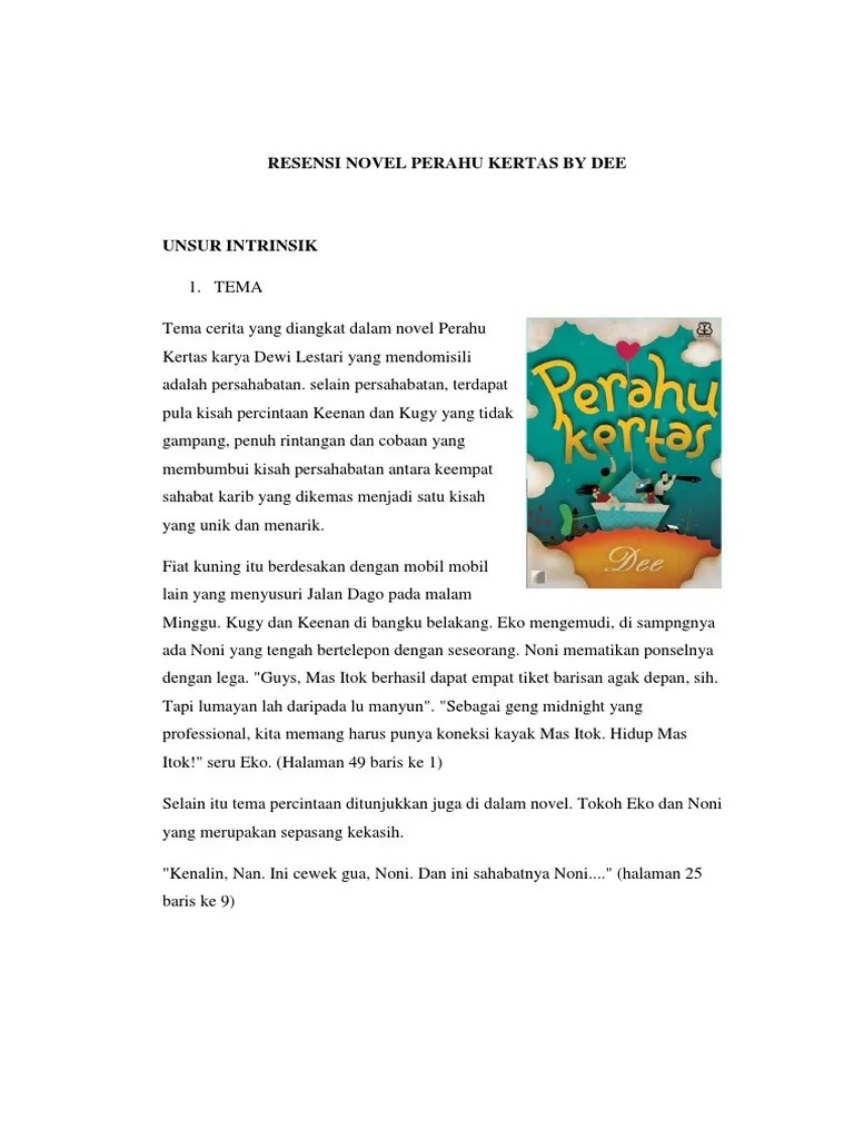 Sinopsis Novel Perahu Kertas Satunya adalah novel Perahu Kertas.