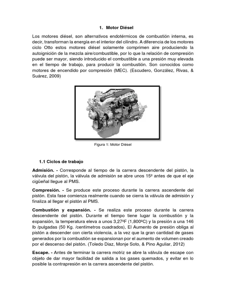 Motor Diésel | PDF | Motor De Combustión Interna | Tecnología Energética