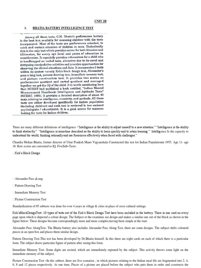 Assessment Tests | PDF | Intelligence Quotient | Learning Disability