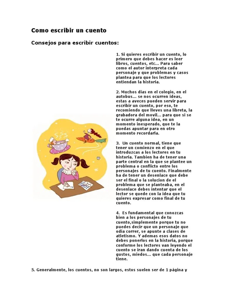 Como Escribir Un Cuento | PDF | Cuentos