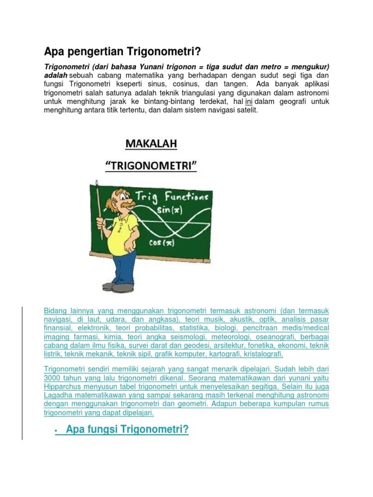 Sisi miring selalu di depan sudut 90o. Materi Pdf