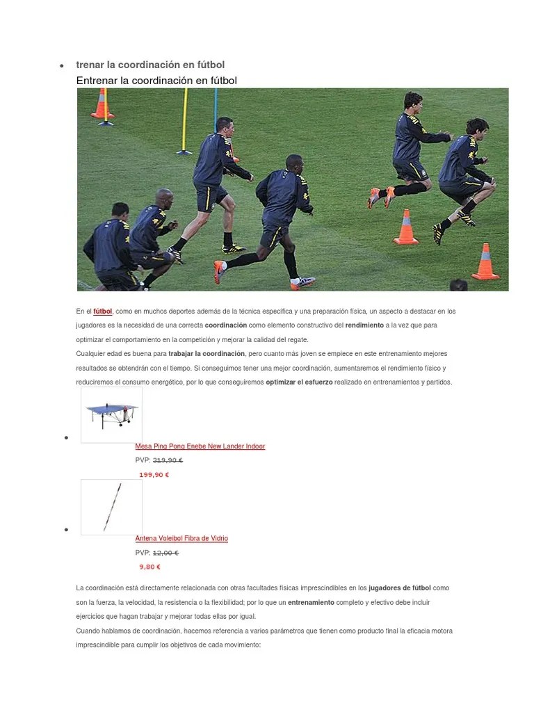 Ejercicios Para La Coordinación En Fútbol | PDF | Asociación De Futbol ...