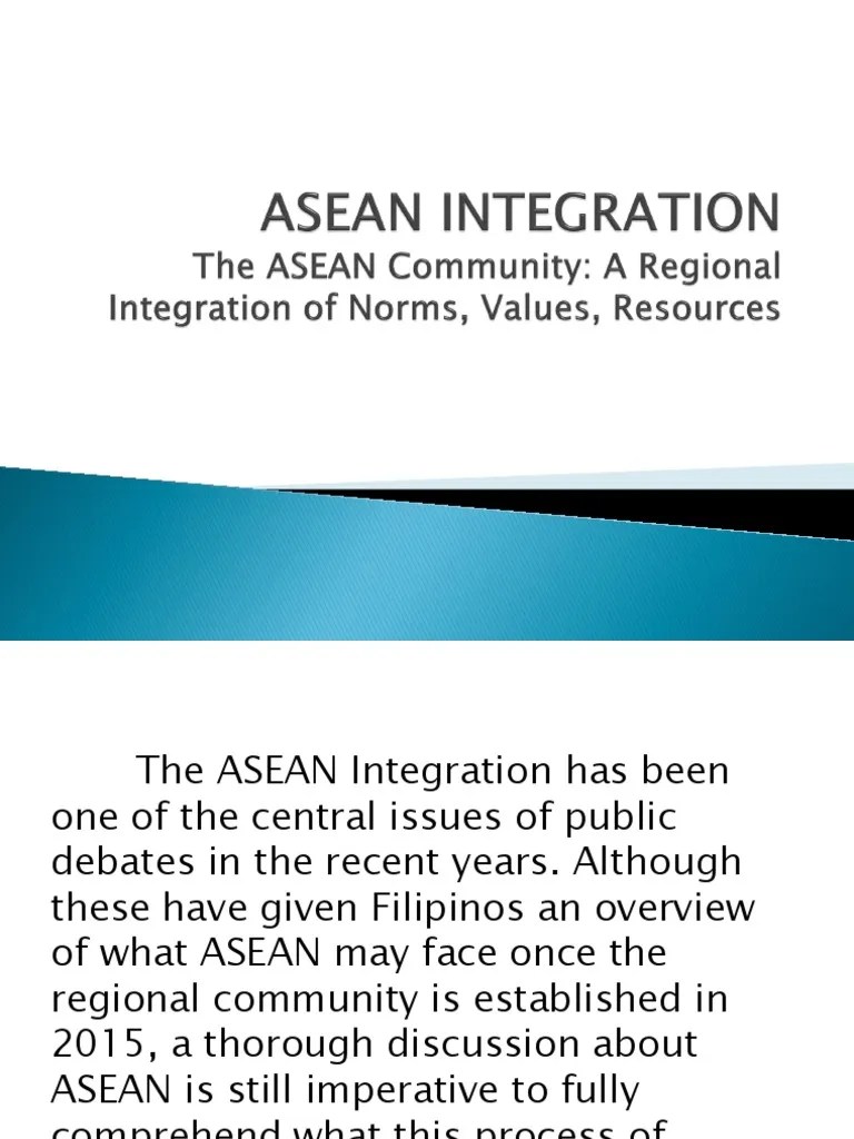 Asean Integration | PDF | Association Of Southeast Asian Nations ...
