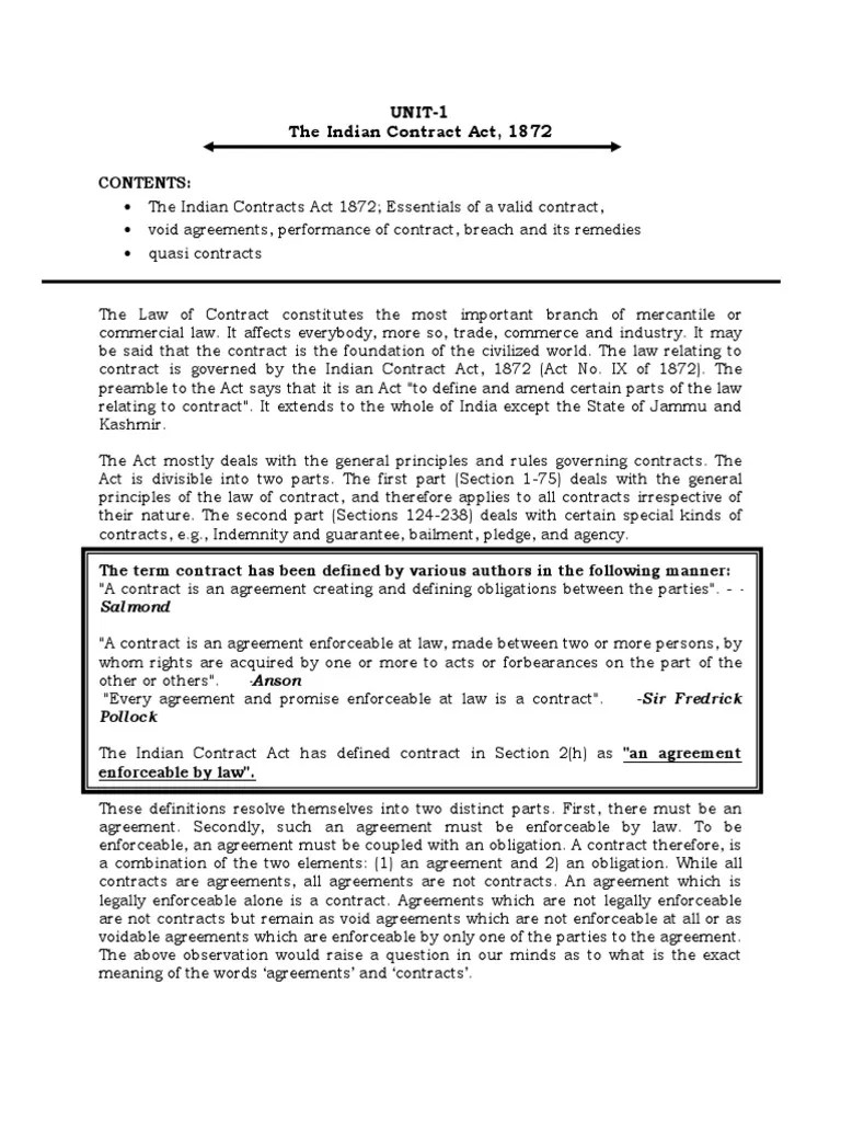 1 Contract | PDF | Offer And Acceptance | Consideration